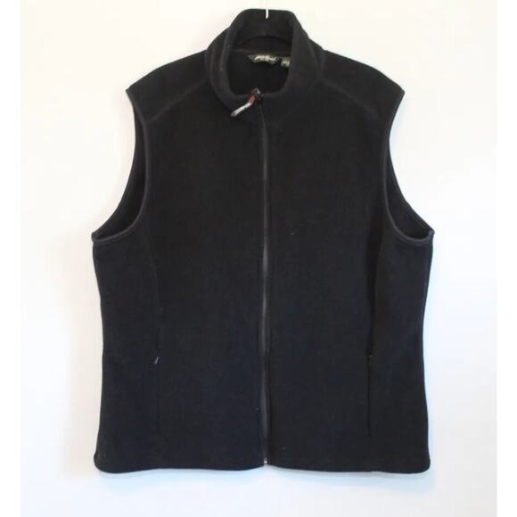 NWT Eddie Bauer Full Zip Polartec Fleece Vest Black Men's Size XXL (XL) H11725 - Picture 6 of 13